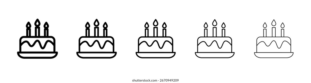 Cake icon vector collection. EPS 10