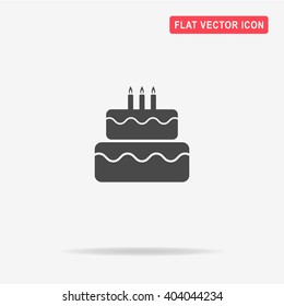 Cake icon. Vector concept illustration for design.