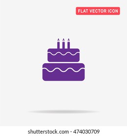 Cake icon. Vector concept illustration for design.