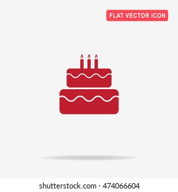 Cake icon. Vector concept illustration for design.