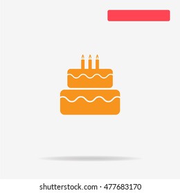 Cake icon. Vector concept illustration for design.