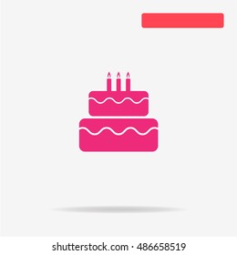 Cake icon. Vector concept illustration for design.