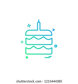 cake icon vector design