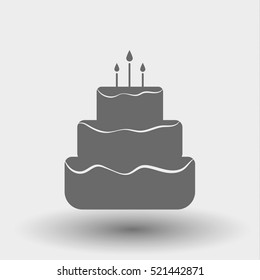 cake icon, vector desing