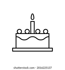 Cake icon vector. dessert illustration sign. sweet symbol or logo.