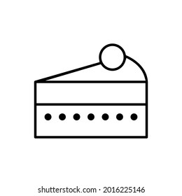 Cake icon vector. dessert illustration sign. sweet symbol or logo.