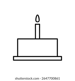 Cake icon vector. dessert illustration sign. sweet symbol. Birthday logo. Bakery web icon.