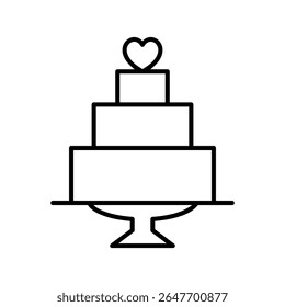 Cake icon vector. dessert illustration sign. sweet symbol. Birthday logo. Bakery web icon.