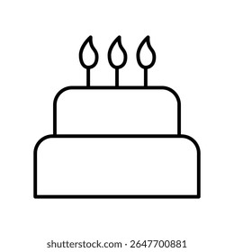 Cake icon vector. dessert illustration sign. sweet symbol. Birthday logo. Bakery web icon.
