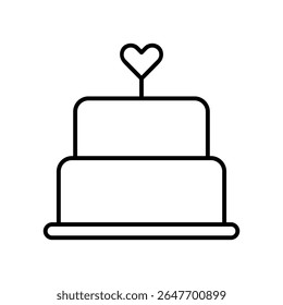 Cake icon vector. dessert illustration sign. sweet symbol. Birthday logo. Bakery web icon.