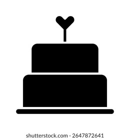 Cake icon vector. dessert illustration sign. sweet symbol. Birthday logo. Bakery web icon.