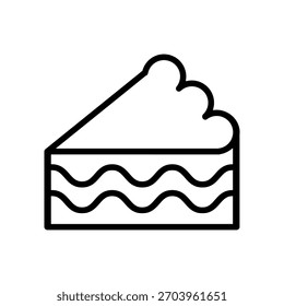 Cake icon vector. dessert illustration sign. sweet symbol. Birthday logo. Bakery web icon.