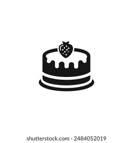 Cake icon vector. EPS 10 editable vector