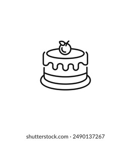 Cake icon vector. EPS 10 editable vector