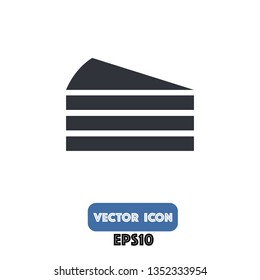 cake icon, cake vector. eps10