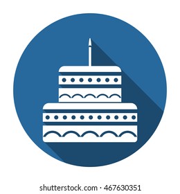 cake Icon, vector, icon flat