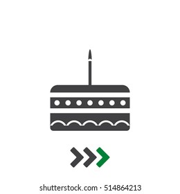 Cake Icon Vector flat design style