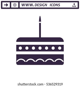 Cake Icon Vector flat design style