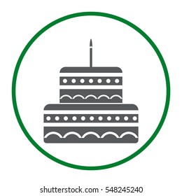 Cake Icon Vector flat design style