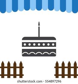 Cake Icon Vector flat design style