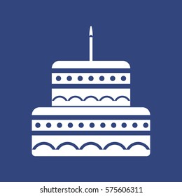 Cake Icon Vector flat design style