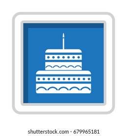 Cake Icon Vector flat design style
