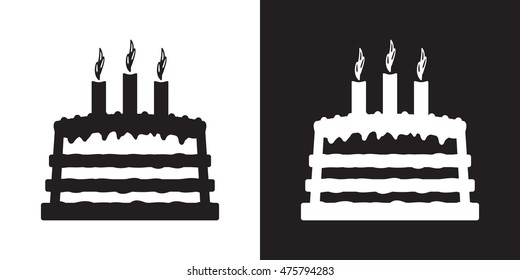 Cake icon. Vector illustration.