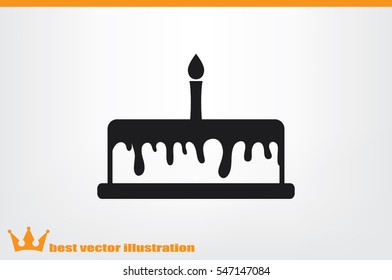 cake icon vector illustration.