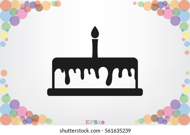 cake icon vector illustration.