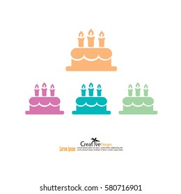 Cake icon. Vector illustration.