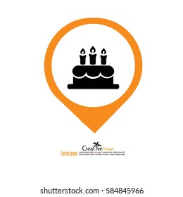 Cake icon. Vector illustration.