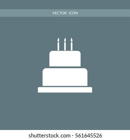 cake icon vector illustration, can be used for web and mobile design.