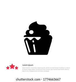 cake icon. Vector illustration EPS 10.