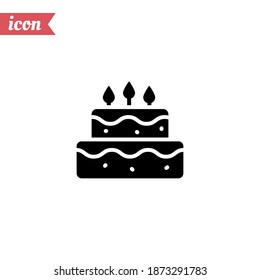 cake icon. Vector illustration EPS 10.