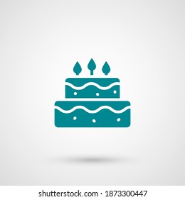 cake icon. Vector illustration EPS 10.