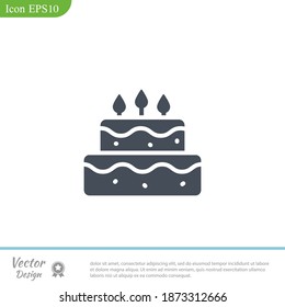 cake icon. Vector illustration EPS 10.
