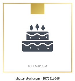 cake icon. Vector illustration EPS 10.