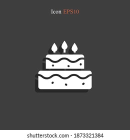 cake icon. Vector illustration EPS 10.