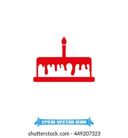 Cake icon vector illustration EPS 10.