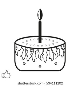 cake icon vector illustration EPS 10