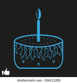 cake icon vector illustration EPS 10