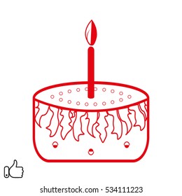 cake icon vector illustration EPS 10