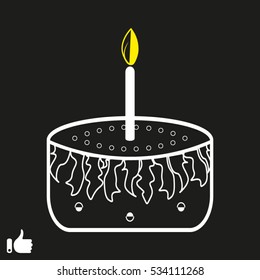 cake icon vector illustration EPS 10