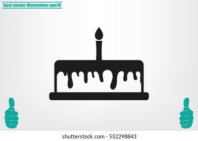 cake icon vector illustration EPS 10