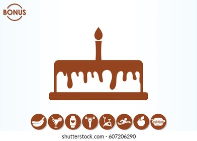 cake icon vector illustration EPS 10
