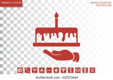 cake icon vector illustration EPS 10
