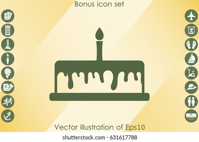 cake icon vector illustration EPS 10