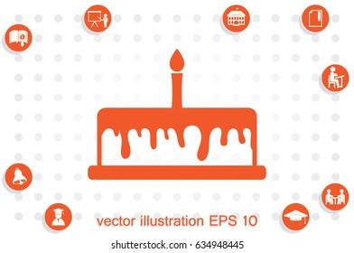 cake icon vector illustration EPS 10