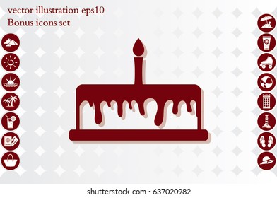cake icon vector illustration EPS 10