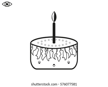 cake icon, vector illustration eps10
